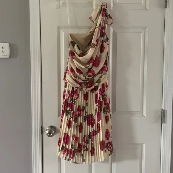 Alberta Ferretti | Dresses | Nwt Alberta Ferretti For Macys One Shoulder  Floral Dress | Poshmark